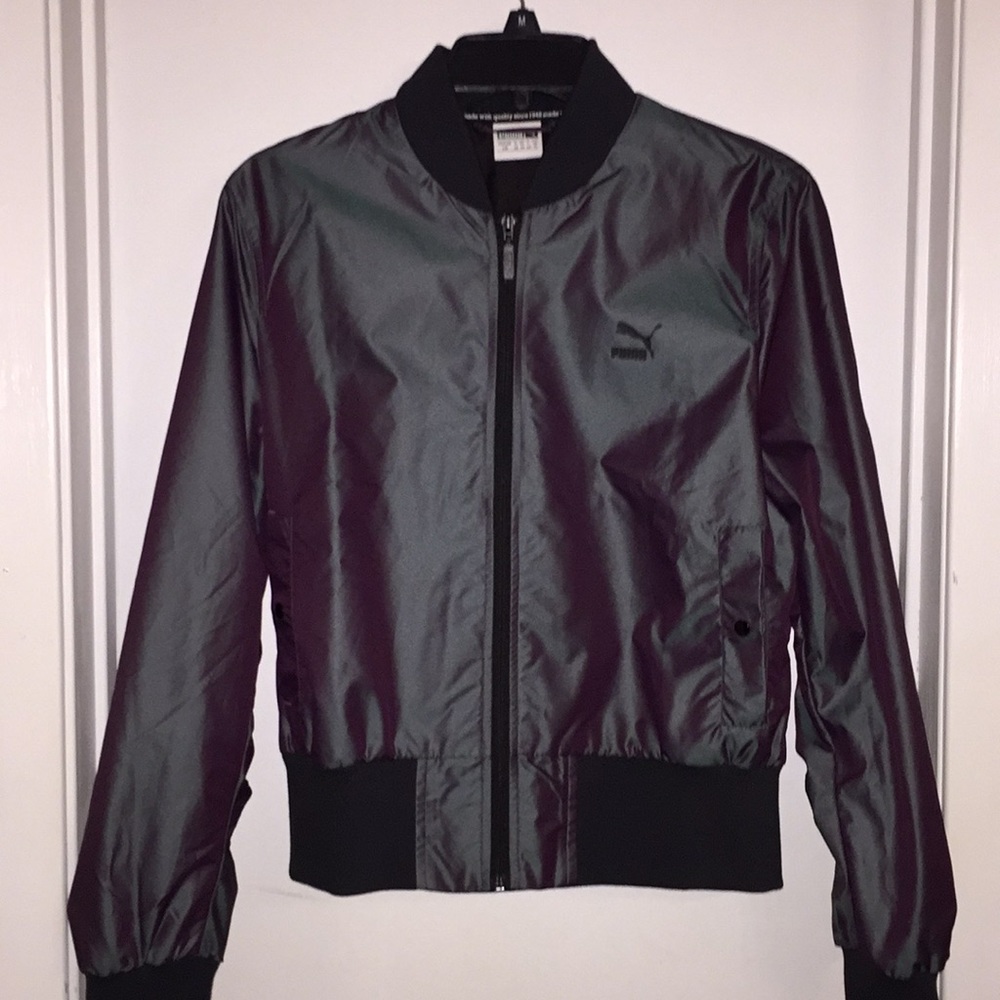 Puma holographic oil slick bomber jacket